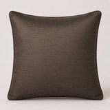 Handcrafted Brown Cushion Cover – 16"x16" | Mirror Dot Embroidery | Premium Poly Cotton | Elegant Decorative Accent