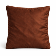 Hand Crafted Cushion Cover – Brown | 12"x12" | Poly Cotton | Classic Button Tufted Design