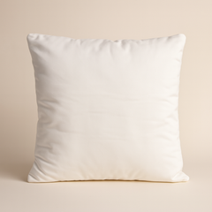 Handcrafted Cream Cushion Cover – 16"x16" | Premium Poly Cotton | Crystal-Studded Diamond Quilting | Elegant Luxury Décor
