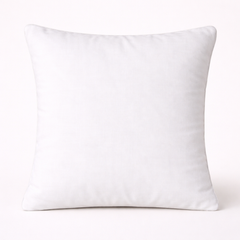 Fabric-Crafted White Cushion Cover – 16"x16" | Wave Quilted Design | Premium Poly-Cotton