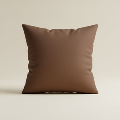 Fabric-Crafted Brown Cushion Cover – 12"x12", Multi-Stripe Textured Design in Premium Poly Cotton
