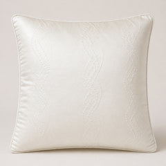 Handcrafted Cushion Cover – Cream | 16"x16" | Elegant Poly Cotton Cushion Cover