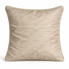 Fabric Crafted Cushion Cover – Dark Beige | 16"x16" | Poly Cotton Fabric | Premium Crinkle Texture Design