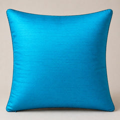 Handcrafted Cushion Cover – Turquoise | 16"x16" | Elegant Poly Cotton Cushion Cover