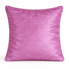 Fabric Crafted Cushion Cover – Light Purple | 16"x16" | Poly Cotton Fabric | Premium Crinkle Texture Design