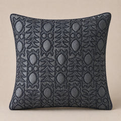 Handcrafted Cushion Cover – Black | 16"x16" | Elegant Poly Cotton Cushion Cover