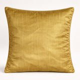 Fabric Crafted Cushion Cover – Gold | 16"x16" | Poly Cotton Fabric | Premium Crinkle Texture Design