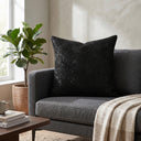Handcrafted Cushion Cover – Black | 16"x16" | Premium Poly Cotton Cushion Cover