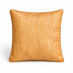 B Gold Hand Crafted Cushion Cover | 16"x16" | Poly Cotton | Embroidered Floral Diamond Design | Without Tassels