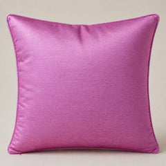 Handcrafted Cushion Cover – Pink | 16"x16" | Elegant Poly Cotton Cushion Cover