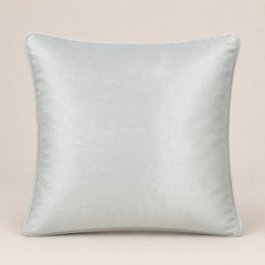Handcrafted White Cushion Cover – 16"x16" | Mirror Dot Embroidery | Premium Poly Cotton | Elegant Decorative Accent
