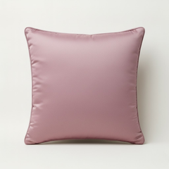 Handcrafted Mauve Cushion Cover – 16"x16" | Premium Poly-Cotton Matty | Crystal-Studded Diamond Quilting | Elegant Luxury Décor