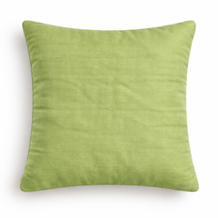 Hand Crafted Cushion Cover – Green | 12"x12" | Poly Cotton | Stone Embellished Design