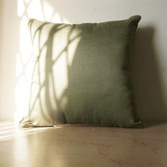 Handcrafted Olive Cushion Cover – 12"x12"