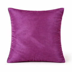 Hand Crafted Cushion Cover – Purple | 16"x16" | Poly Cotton Fabric | Floral Design