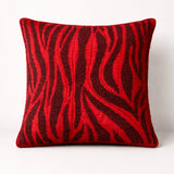Maroon Textured Decorative Cushion Cover | 16"x16" Modern Abstract Cushion Cover