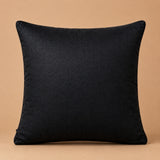 Handcrafted Cushion Cover – Black | 16"x16" | Premium Poly Cotton Cushion Cover