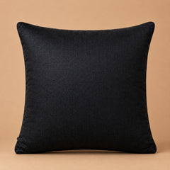 Handcrafted Cushion Cover – Black | 16"x16" | Premium Poly Cotton Cushion Cover