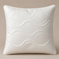 Handcrafted Cushion Cover – White | 16"x16" | Elegant Poly Cotton Cushion Cover