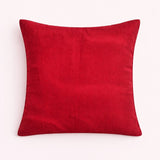 Fabric Crafted Cushion Cover – Burgundy | 16"x16" | Poly Cotton Fabric | Embroidered Floral Design