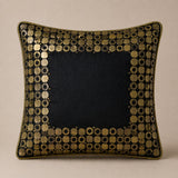 Handcrafted Cushion Cover – Black | 12"x12" | Elegant Poly Cotton Cushion Cover