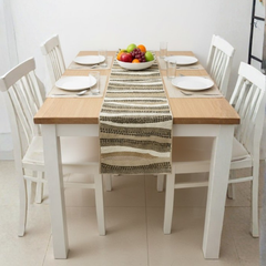 Handcrafted Olive Table Runner – 12"x52", Premium Poly Cotton