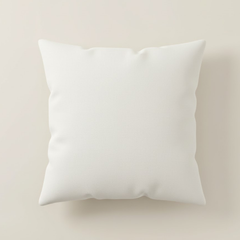 Handcrafted Beige Cushion Cover – 16"x16" | Heavy Poly Cotton | Premium Embroidered Square Design