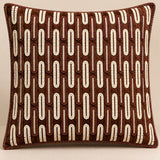 Handcrafted Cushion Cover – Brown | 16"x16" | Poly Cotton Foam Fabric | Premium Ribbed Texture Design