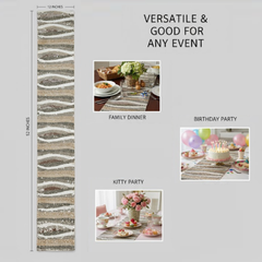 Handcrafted Olive Table Runner – 12"x52", Premium Poly Cotton