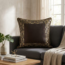 Handcrafted Cushion Cover – Brown | 16"x16" | Elegant Poly Cotton Cushion Cover