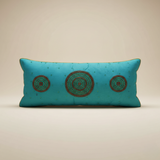 Handcrafted Turquoise Bolster Cover – 19"x8" | Premium Poly Cotton