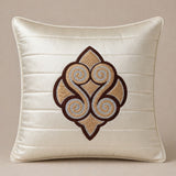 Machine Crafted Cushion Cover – White | 16"x16" | Elegant Poly Cotton Cushion Cover