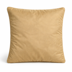 Hand Crafted Cushion Cover – Gold | 12"x12" | Poly Cotton | Classic Button Tufted Design