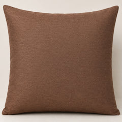 Handcrafted Cushion Cover – Brown | 16"x16" | Poly Cotton Foam Fabric | Premium Ribbed Texture Design
