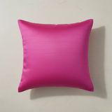 Handcrafted Pink Floral Cushion Cover – 12"x12", Premium Poly Cotton