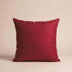 Fabric Crafted Maroon Cushion Cover – 16"x16" | Premium Poly Cotton