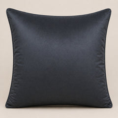 Machine Crafted Cushion Cover – Black | 16"x16" | Elegant Poly Cotton Cushion Cover