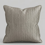 Fabric Crafted Cushion Cover – Camel | 12"x12" | Poly Cotton Foam Fabric | Elegant Ribbed Texture Design