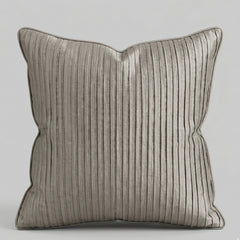 Fabric Crafted Cushion Cover – Camel | 12"x12" | Poly Cotton Foam Fabric | Elegant Ribbed Texture Design