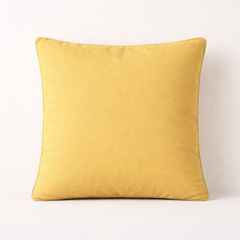 Fabric-Crafted Gold Cushion Cover – 12"x12" | Elegant Wave Texture | Premium Poly Cotton