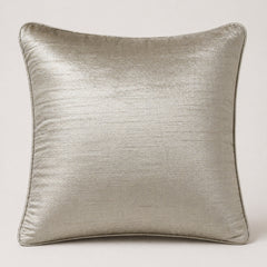 Fabric Crafted Cushion Cover – Camel | 12"x12" | Poly Cotton Foam Fabric | Elegant Ribbed Texture Design