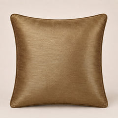Handcrafted Gold Cushion Cover – 16"x16" | Mirror Dot Embroidery | Premium Poly Cotton | Elegant Decorative Accent