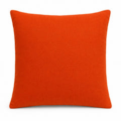 Handcrafted Cushion Cover – Orange | 12"x12" | Zigzag Embroidered Decorative Cushion Cover