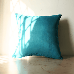 Handcrafted Turquoise Cushion Cover – 16"x16"