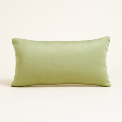 Handcrafted Green Bolster Cover – 19"x8", Artistic Wave Embroidery in Premium Poly Cotton