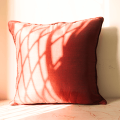 Handcrafted Maroon Cushion Cover – 16"x16", Premium Poly Cotton
