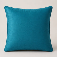Handcrafted Turquoise Cushion Cover – 12"x12" | Mirror Dot Embroidery | Premium Poly Cotton | Elegant Decorative Accent