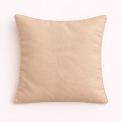 Hand Crafted Cushion Cover – Gold | 12"x12" | Poly Cotton | Embroidered Motif Design