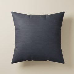 Handcrafted Black Cushion Cover – 16"x16" | Heavy Poly Cotton | Premium Embroidered Square Pattern