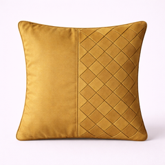 Fabric-Crafted Mud Cushion Cover – 12"x12" | Poly Cotton | Diamond Pattern Design